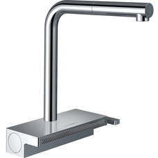 Кухонний змішувач Hansgrohe Aquno Select M81, висувний вилив 210 мм Зображення