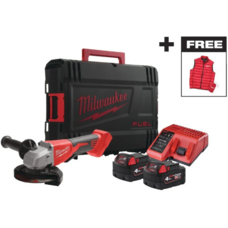 Угловая шлифмашина аккумуляторная Milwaukee M18 BLSAG125XPD-402X 125 мм 18 В бесщеточная 2×4.0 А·ч кейс Изображение