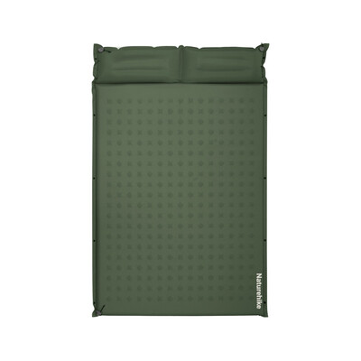 Надувной коврик с подушкой двухместный Naturehike CNK2550WS025 200x130x6 см зеленый Изображение
