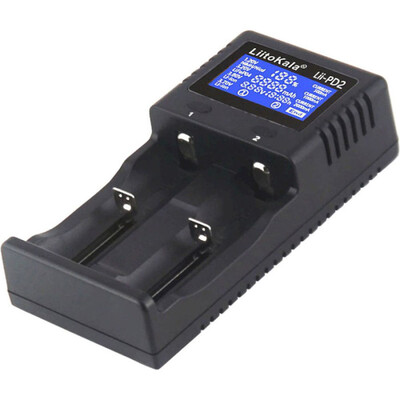 Зарядний пристрій LiitoKala Lii-PD2+car EU, 2 канали, LCD-дисплей Зображення
