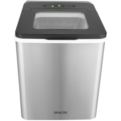 Льодогенератор Sencor SIM3400SS побутовий, 12 кг/добу, нержавійка, 1.8 л, сірий Зображення