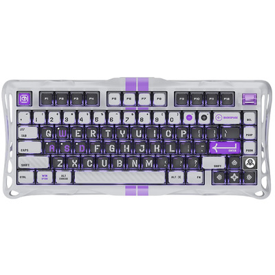 Механічна клавіатура GravaStar Mercury V75, 75%, Jade Pro, RGB, Mecha Gray Зображення
