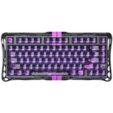 Механічна клавіатура GravaStar Mercury V75 Lite 75% RGB, Magnetic Blackcore, дротова, прозорий корпус Зображення