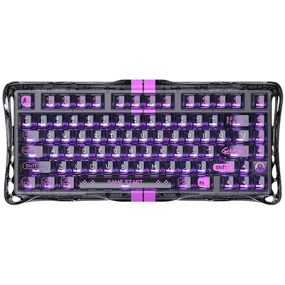 Механическая клавиатура GravaStar Mercury V75 Lite 75%, RGB, Magnetic Blackcore, проводная, прозрачный корпус Изображение