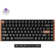 Механическая клавиатура Keychron K2HE, Gateron Magnetic, 81 клавиша, 75%, RGB, дерево, черная Изображение