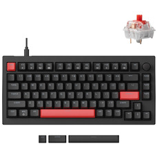 Механічна клавіатура Lemokey X4 75%, Keychron Red, підсвічування, USB-A, чорна Зображення