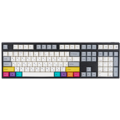 Механічна клавіатура Varmilo APT108 CMYK 108 клавіш, Kailh Prestige Silent, біле підсвічування, бездротова та USB Зображення