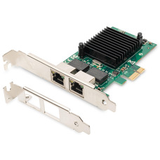 Мережевий адаптер Digitus DN-10132, 2xRJ-45, PCI Express, Intel 82575EB Зображення