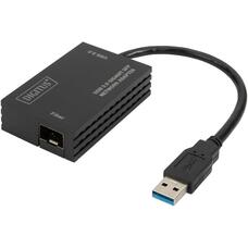 Мережевий адаптер Digitus DN-3026 USB-A 3.0 до SFP гігабітний чорний Зображення