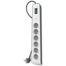 Мережевий фільтр Belkin BSV603VF2M-V2, 6 розеток, 2 м, білий, захист від перенапруги Зображення
