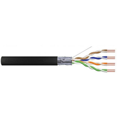 Мережевий кабель Digitus DK-1521-P-305-OD CAT 5e F-UTP, 305 м, чорний, зовнішній монтаж Зображення