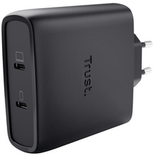 Мережевий зарядний пристрій Trust Maxo 100Вт GaN, 2xUSB-C, PD/PPS, чорний Зображення