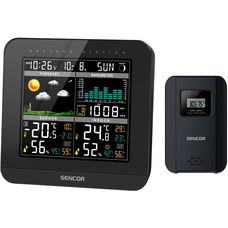 Метеостанция Sencor SWS5800 с ЖК-дисплеем и беспроводным датчиком Изображение