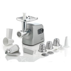 М'ясорубка Gorenje MG2500DS 2500 Вт, 2.8 кг/хв, 3 решітки, насадки для ковбас і кеббе, шнековий соковидавлювач, пластик/метал Зображення