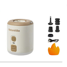 Мини насос Naturehike CNK2300DQ022 с вентилятором и ночником, бежевый Изображение