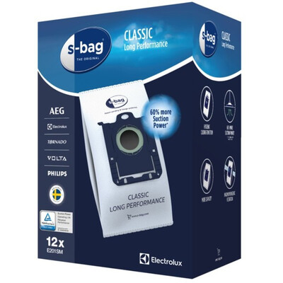 Мішки для пилососа Electrolux S-Bag Classic Long Performance 3.5 л, 12 шт, синтетичні, з ароматизатором Зображення