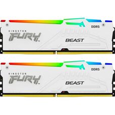Модуль оперативної пам’яті Kingston FURY Beast RGB EXPO KIT 32GB (2x16GB), DDR5, 5600 МГц, білий Зображення
