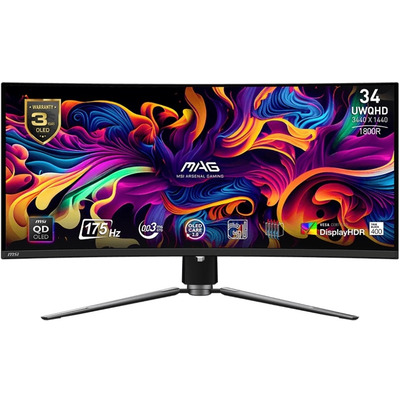 Монитор MSI MAG 341CQP QD-OLED изогнутый 34