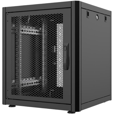 Монтажна шафа підлогова MIRSAN GTN 20U 600x600 чорна, перфоровані двері Зображення