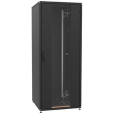 Монтажна шафа підлогова ZPAS SZB IT 42U 800x1000 мм, скляні двері, чорна Зображення