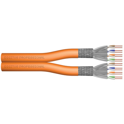 Монтажний кабель Digitus DK-1743-VH-10 CAT 7 S-FTP, 1000 м, LSZH, помаранчевий Зображення