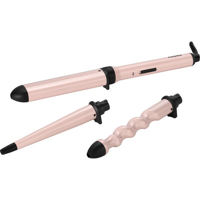 Мультистайлер BaByliss MS750E Curl & Wave Trio, 58 Вт, 3 насадки, керамика, черно-розовый Изображение