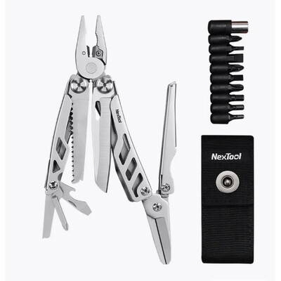 Мультитул NexTool Flagship Pro (Max) из нержавеющей стали, 12 функций, 9 бит Изображение