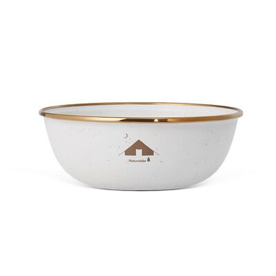 Емальована миска Naturehike CNK2300CW013 500 мл з золотою облямівкою Зображення