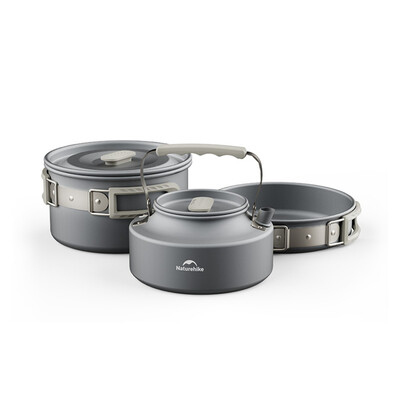 Набор посуды Naturehike CNK2450CF010 алюминиевый 3 в 1 для 2-4 человек Изображение