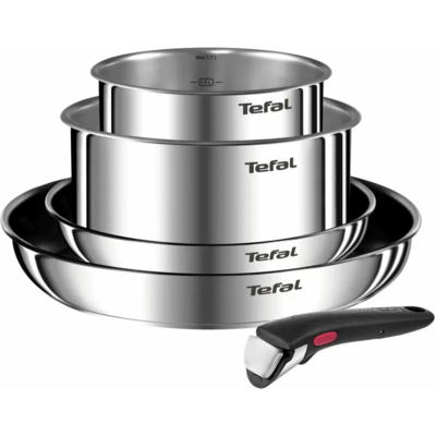 Набір посуду Tefal Ingenio Emotion L897S574, 5 предметів, нержавіюча сталь, знімна ручка Зображення