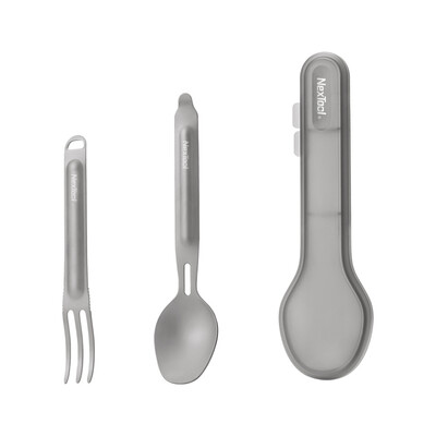 Набір столових приборів NexTool Titanium Tableware Set титан, 2 предмети Набір столових приборів NexTool Titanium Tableware Set титан, 2 предмети Зображення