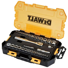 Набір торцевих головок DeWALT DWMT45034-0 у пластиковому кейсі, 34 предмети, сталь, храповий механізм Зображення