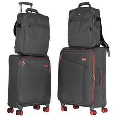 Набор чемоданов и рюкзаков 2E Trek (M+S) с TSA-замком, 4 колеса, полиэстер, серый Изображение