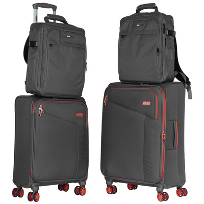 Набор чемоданов и рюкзаков 2E Trek (M+S) с TSA-замком, 4 колеса, полиэстер, серый Изображение