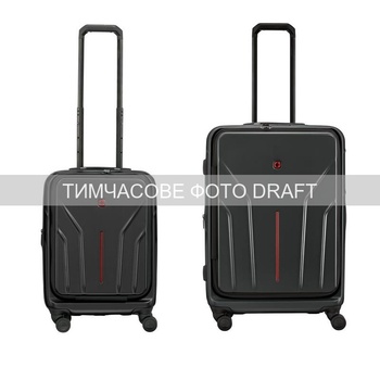 Набор чемоданов Wenger Amplix Hardside S+M, поликарбонат, TSA, черный Изображение
