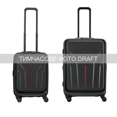 Набор чемоданов Wenger Amplix Hardside S+M, поликарбонат, TSA, черный Изображение