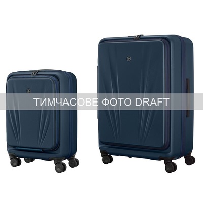 Набор чемоданов Wenger Skyon Hardside S+L, поликарбонат, TSA, 4 колеса, тёмно-синий Изображение