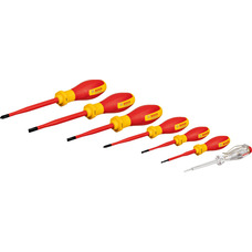 Набор отверток Bosch 1.600.A02.NF7 VDE, 7 шт, тестер, SL/PH, изолированные Изображение
