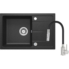 Кухонный набор Deante ZRD_2113 + BOC_B740, графит, гранитная мойка и смеситель нержавейка Кухонный набор Deante ZRD_2113 + BOC_B740, графит, гранитная мойка и смеситель нержавейка Изображение