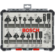Набір фрез Bosch Professional 6 мм 15 шт у пластиковому кейсі Зображення
