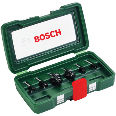 Набір фрез Bosch Professional Expert for Wood 6 шт для дерева, хвостовик 6 мм, карбід вольфраму Зображення