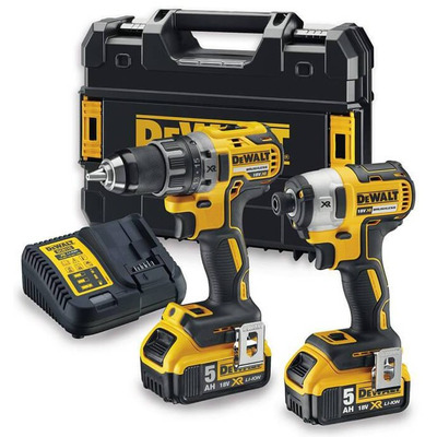 Набор инструментов DeWALT DCK268P2T дрель-шуруповерт DCD791 ударный шуруповерт DCF887 XR 18В, 2x5.0А·ч, кейс Изображение