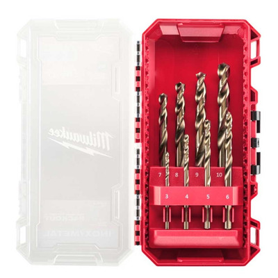 Набір свердел по металу Milwaukee HSS-Co PACKOUT 8 шт., 3-10 мм, кейс Зображення