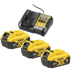 Набір акумуляторів і зарядного пристрою DeWALT DCB1104P3 XR Li-Ion 3x5А·год, 18В, 4А Зображення