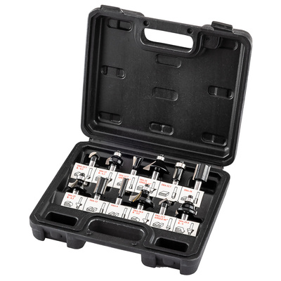 Набор фрез по дереву Graphite WIDIA твердосплавные 8 мм, 12 шт, кейс Изображение