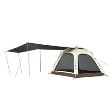Палатка трехместная автоматическая с тентом Naturehike Ango CNK2550WS010, коричневая, 200×200×145 см Изображение
