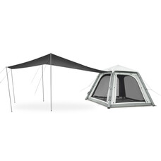 Палатка Naturehike Ango CNK2550WS017 автоматическая надувная с тентом, серая 4-местная Изображение