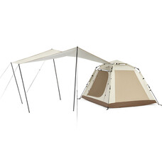 Палатка трёхместная автоматическая с тентом Naturehike Ango Picnic CNK2450WS021, коричневая Изображение
