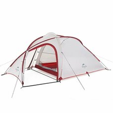 Палатка Naturehike Hiby NH19ZP005 4-местная с тамбуром серо-красная Изображение