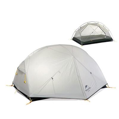 Намет Naturehike Mongar NH17T007-M двомісний 20D з футпринтом, сірий Зображення